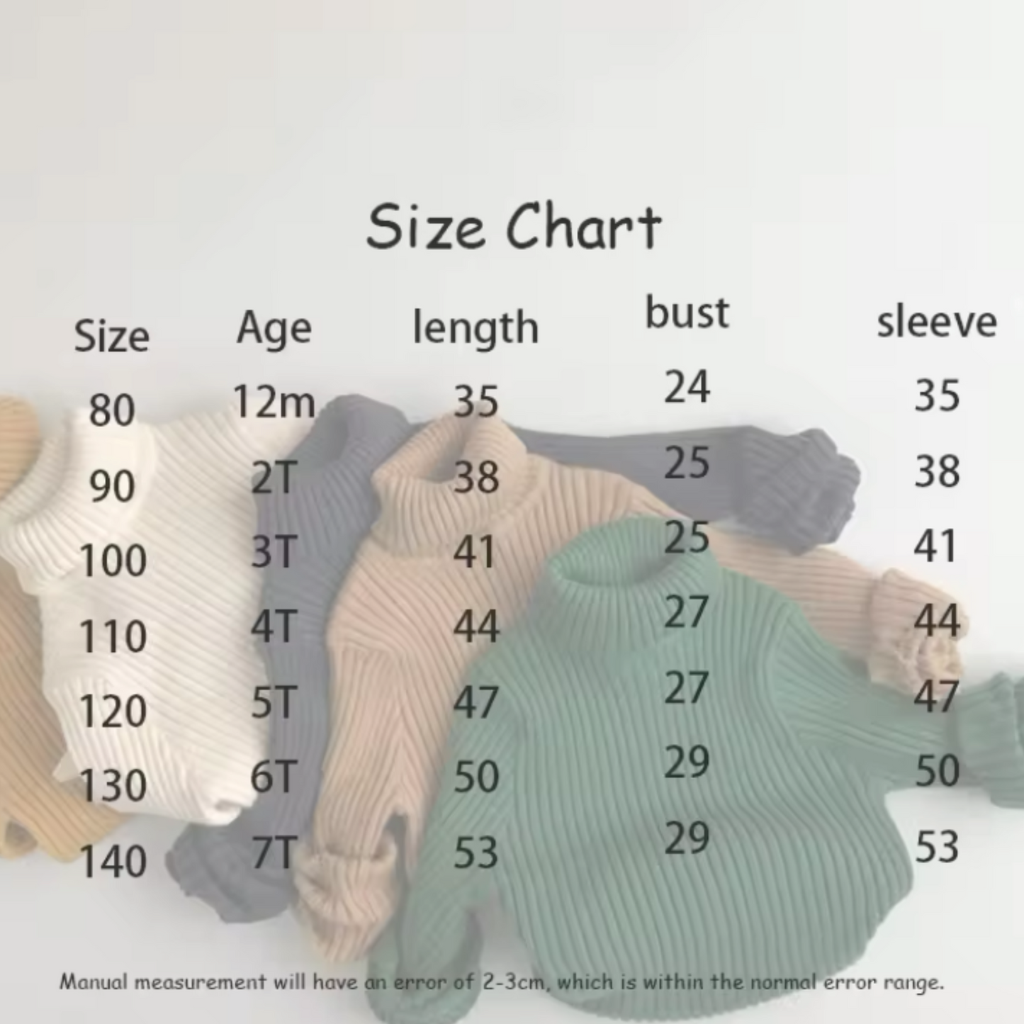 Knitted pullover turtle neck