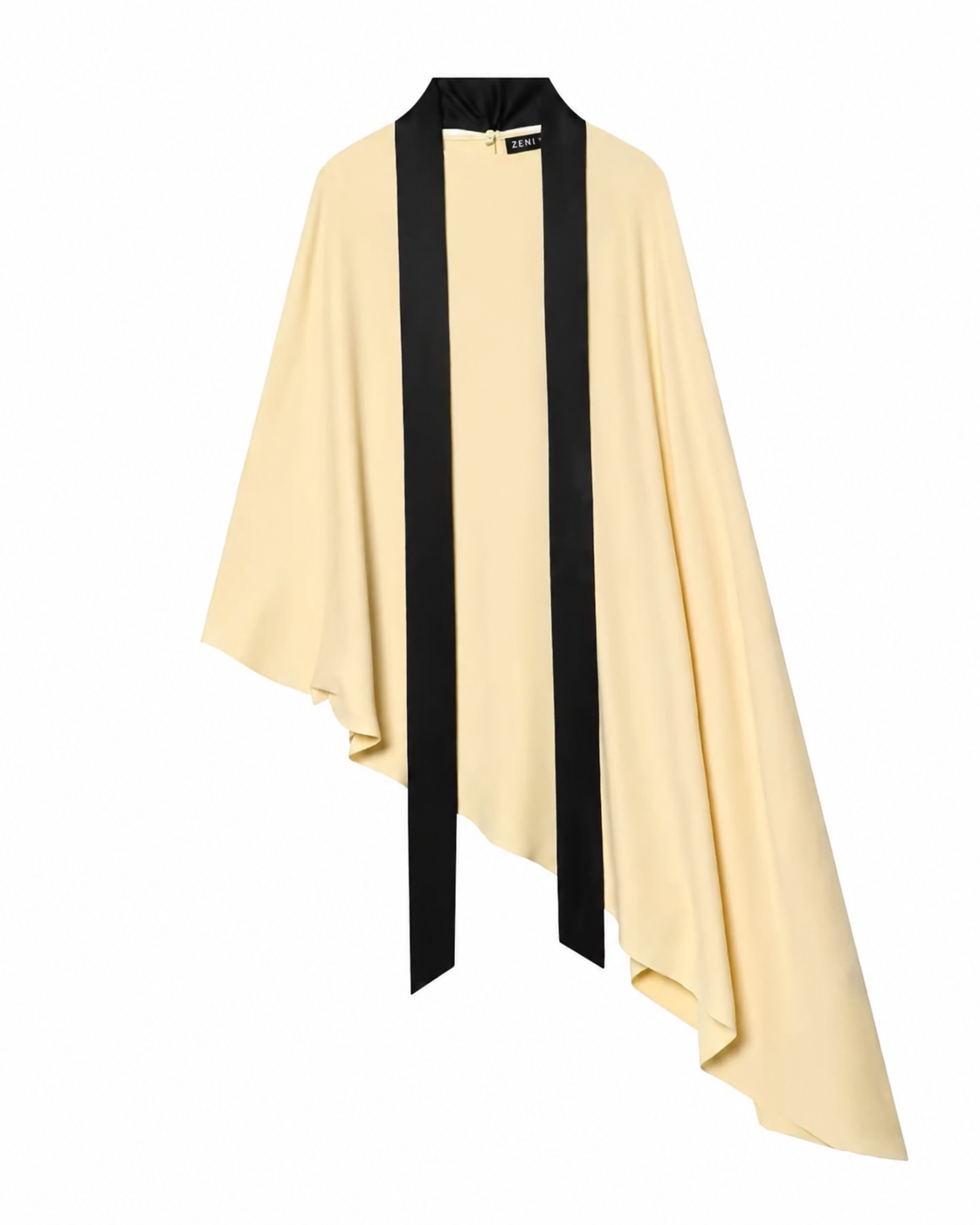 Butter Asymmetrical Drape Cape