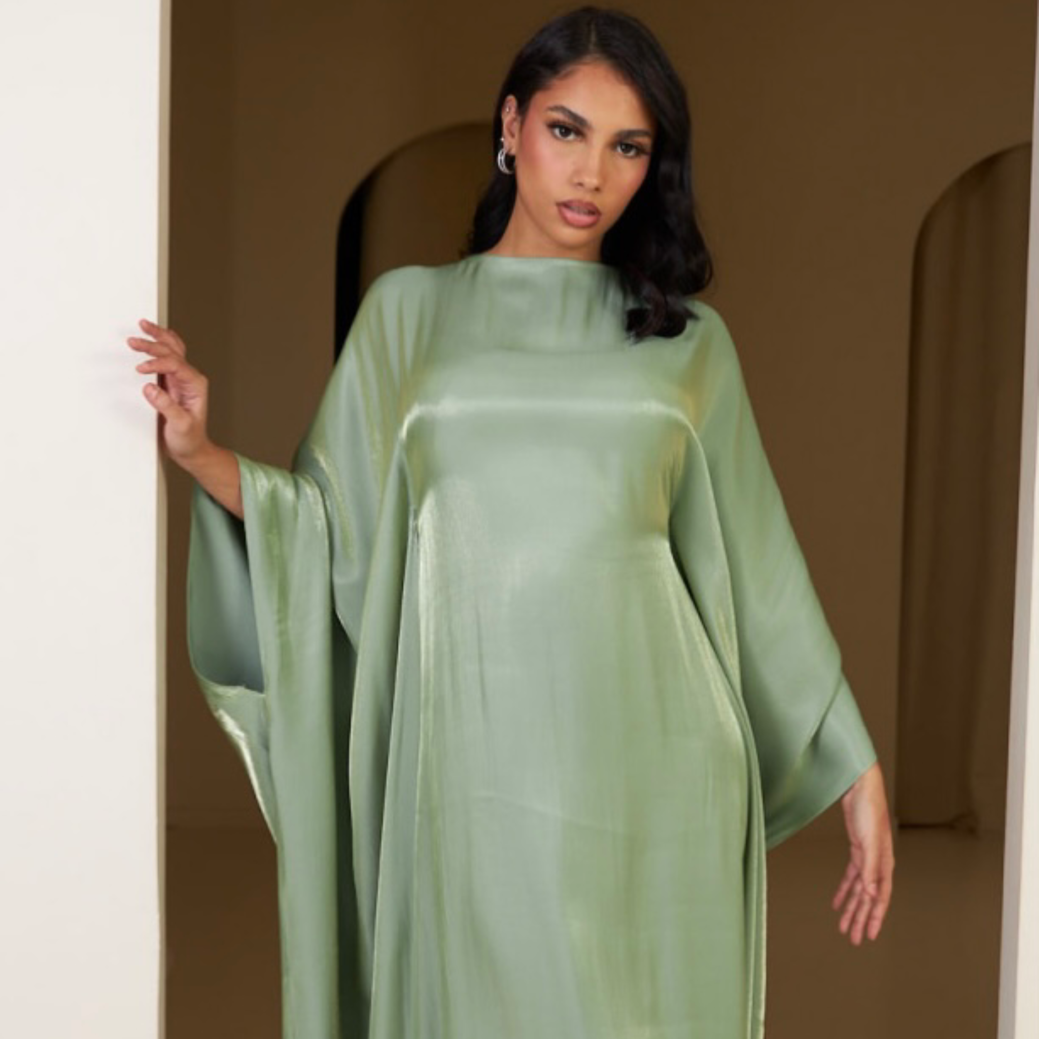 Sheen mint kaftan set