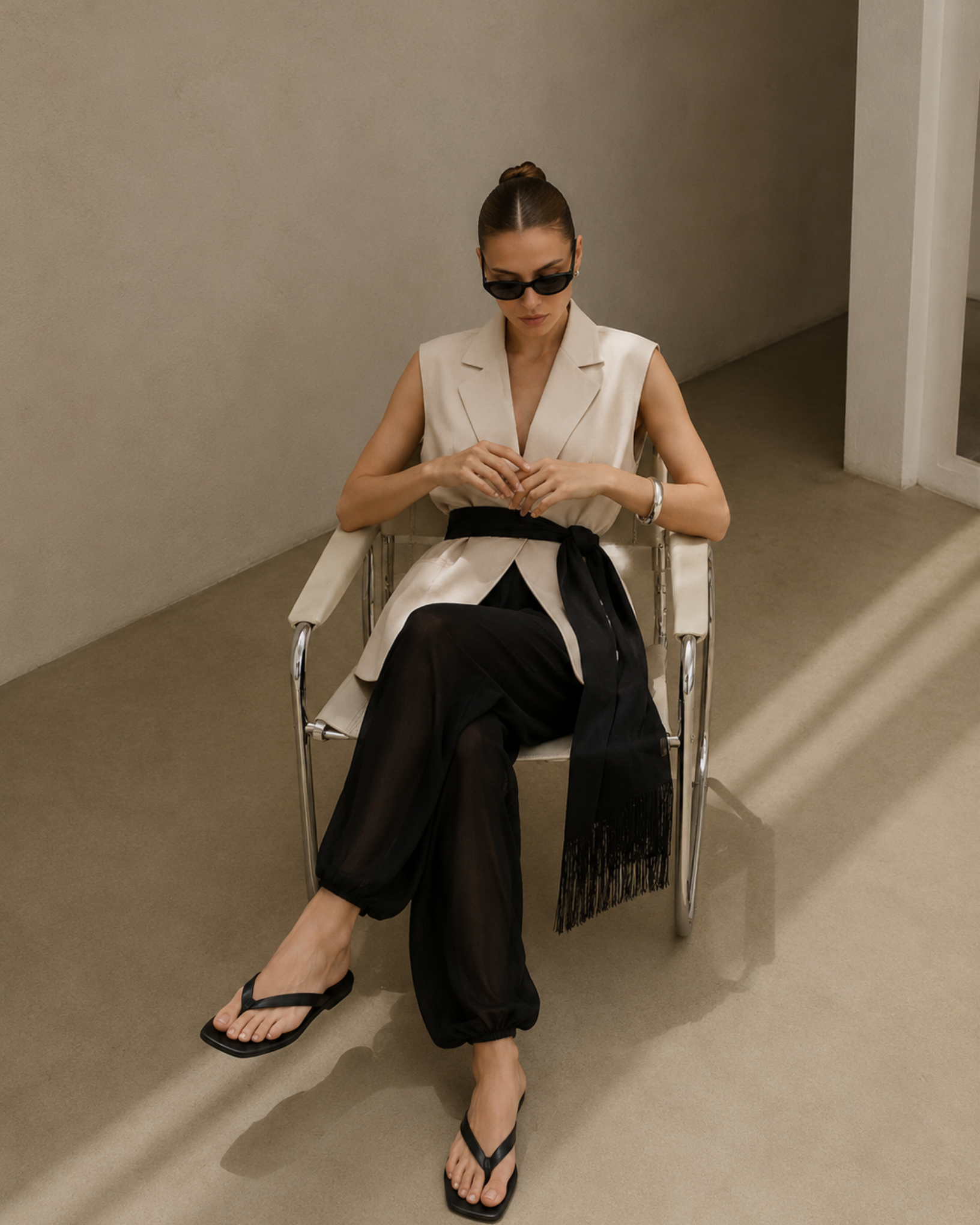 Noir Fringe Scarf