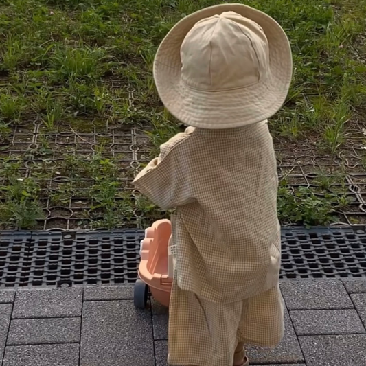 Cotton plaid 2pc set