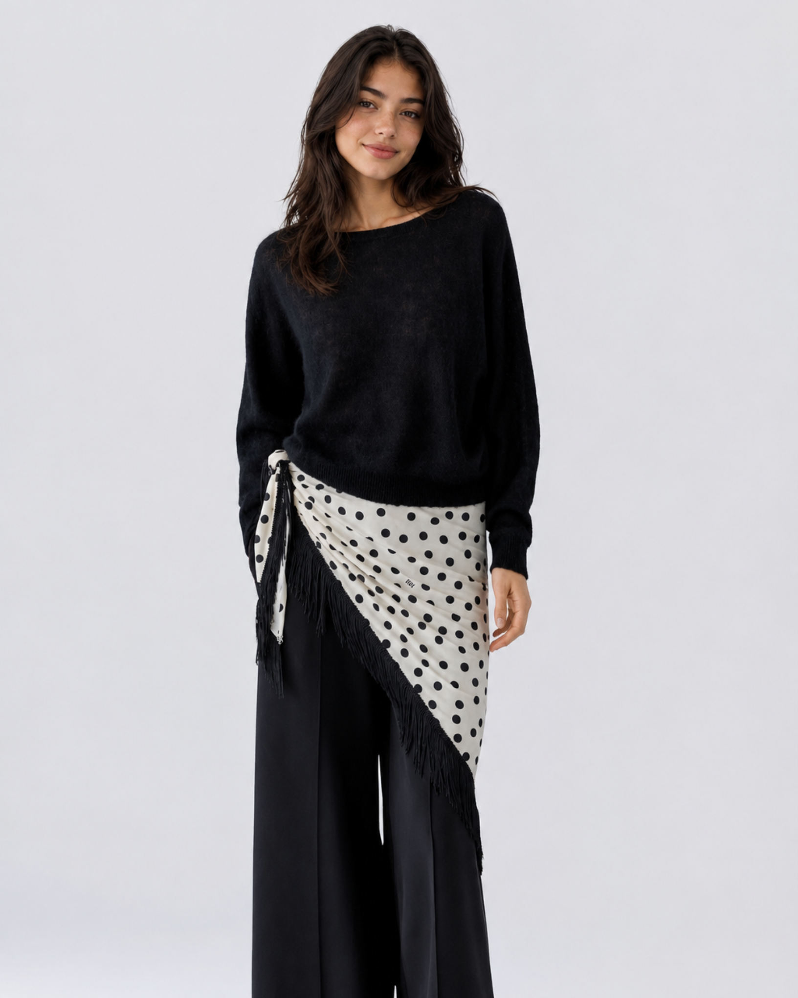 Polka Fringe Wrap