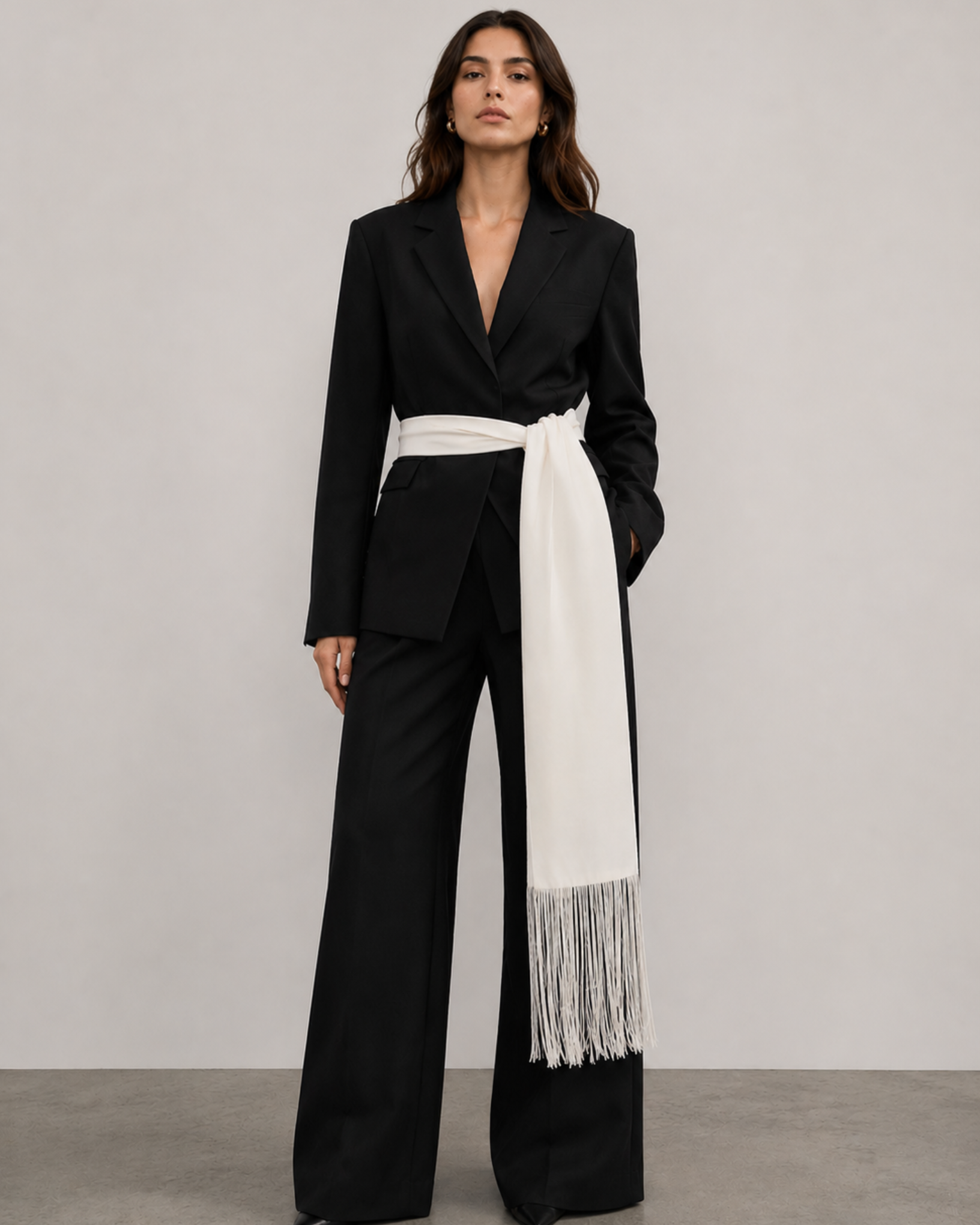 Pearl Fringe Scarf