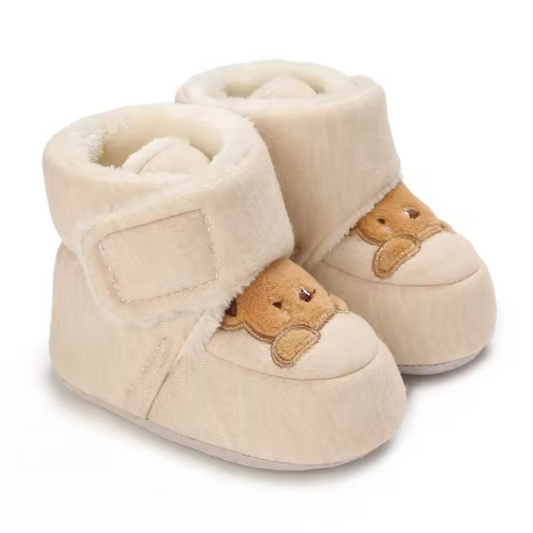 Soft woollen puffed shoes