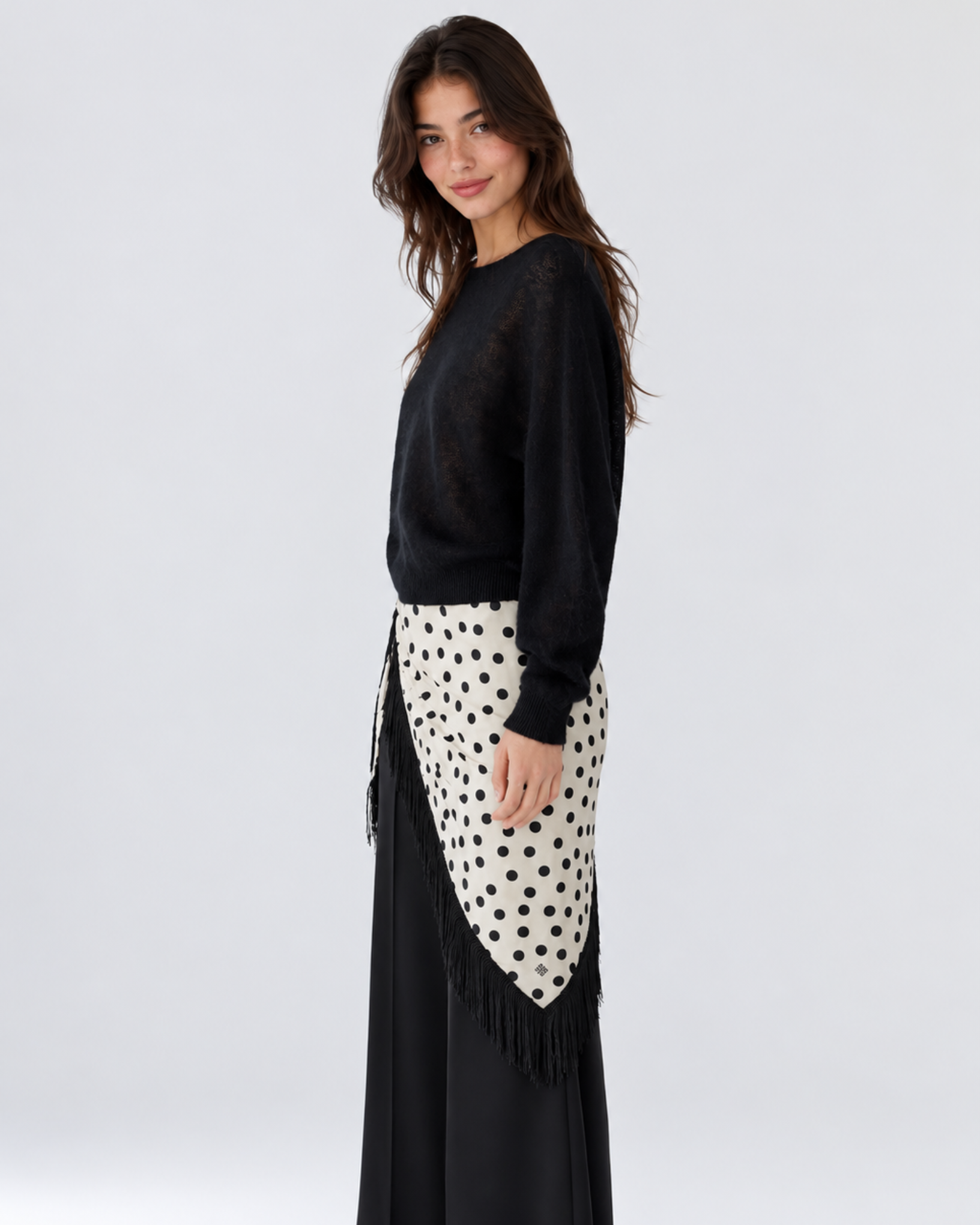 Polka Fringe Wrap