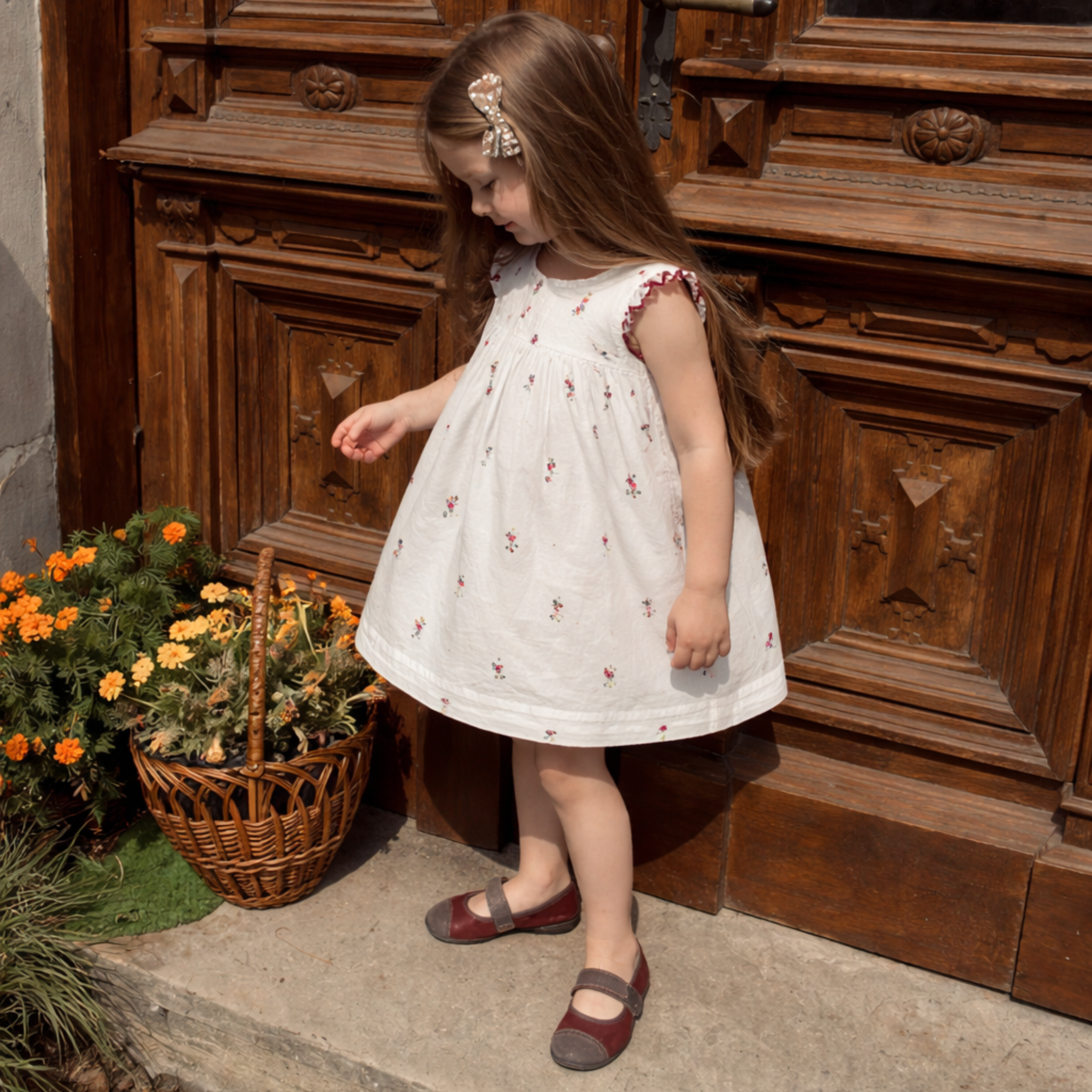 Embroidered Cherry Frock