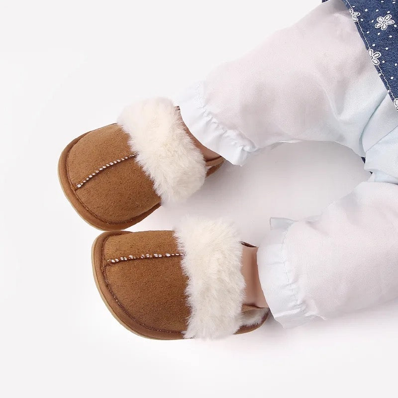 Warm woollen fluffy suede