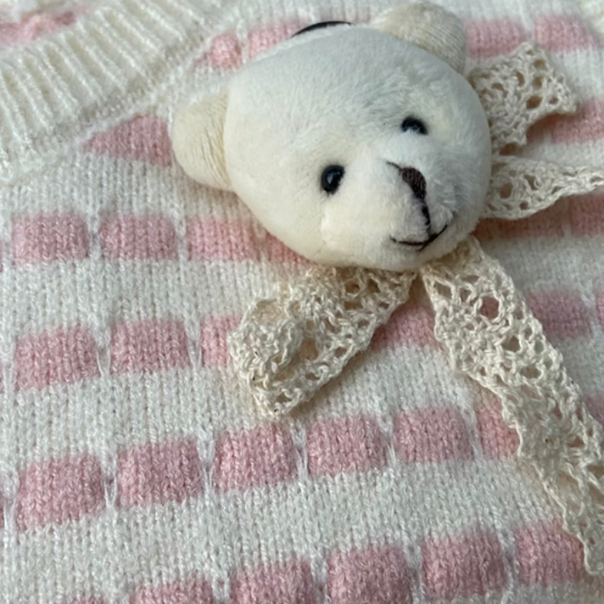 Knitted stripped bear sweater