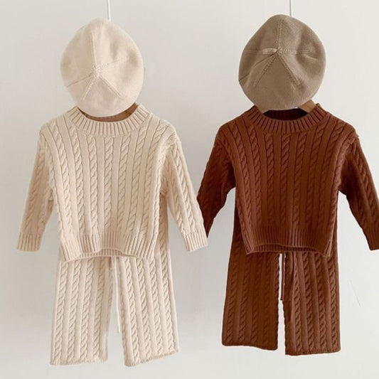 luxe cable knitted 2pc set