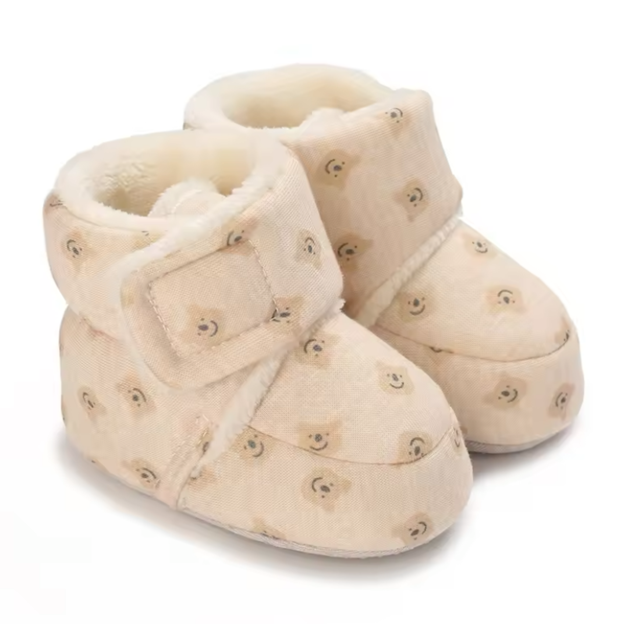 Soft woollen puffed shoes