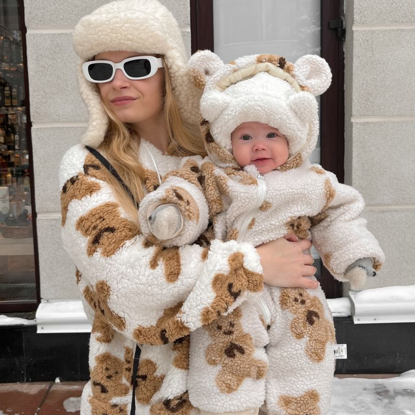 Luxe Bear plush body romper