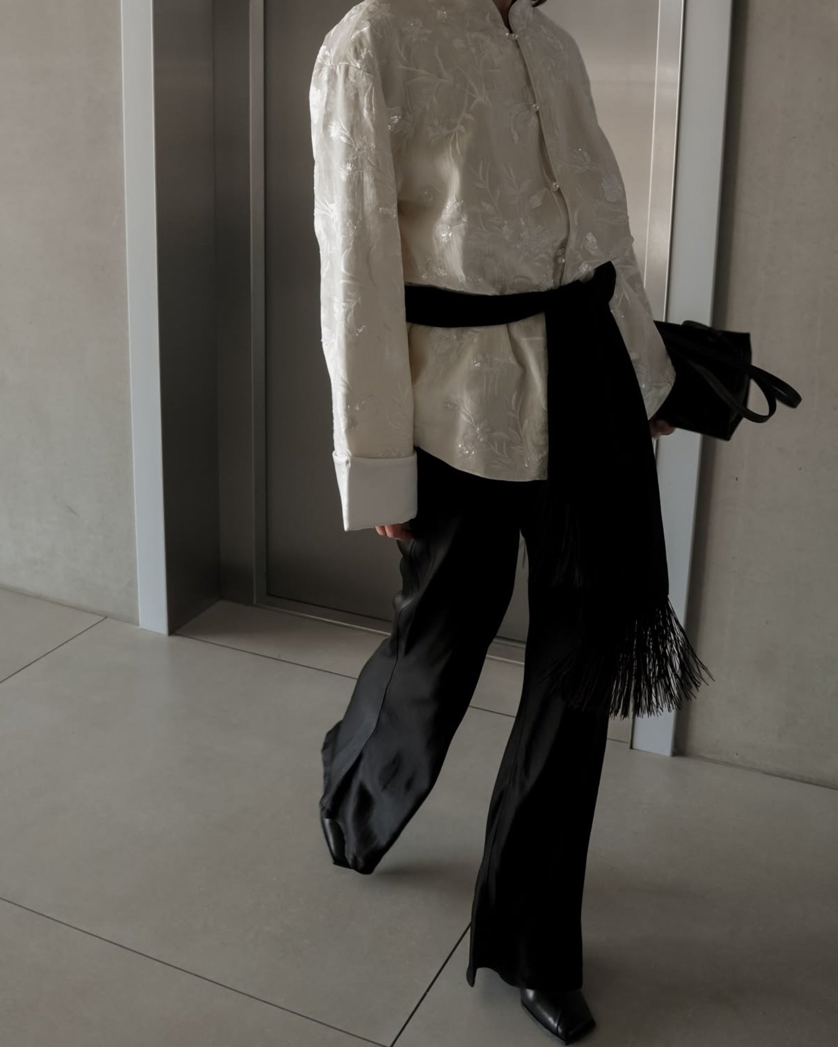 Onyx Satin Pants